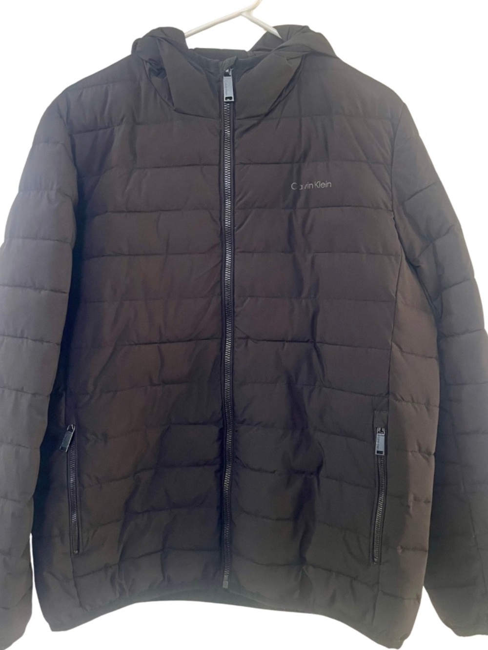Calvin Klein Men's/Women’s Black Quilted Hooded Puffer Jacket